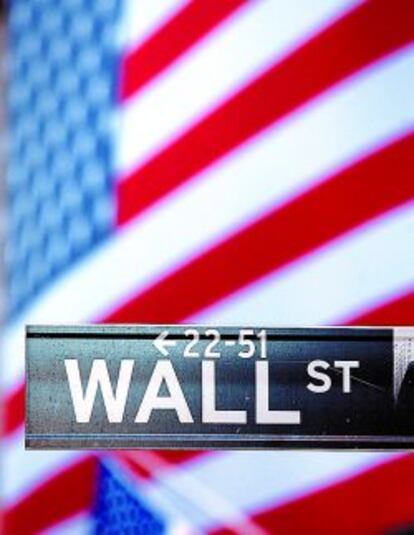 Cartel de Wall Street en New York.