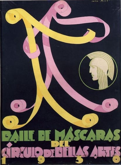 El toledano Teodoro Delgado, segundo premiado en el concurso de 1930, juega en esta obra con guiños hacia la danza y al cine, formas artísticas pujantes en la época.