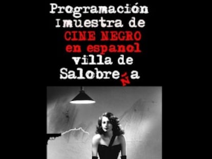 Cartel de la I Muestra de cine negro en español villa de Salobreña.