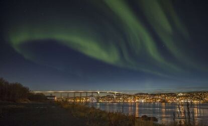 Auroras boreales cerca de la ciudad noruega de Troms?.