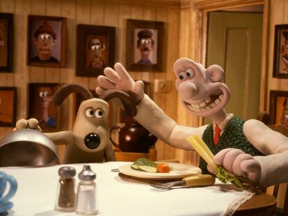 El inventor Wallace y su inseparable perro, Gromit, creaciones del estudio Aardman.