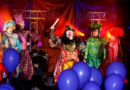 Ceremonia de llegada del rey Carnestoltes a Barcelona.