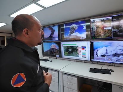 Paulino Alonso Rivera, responsable de monitoreo del Centro Nacional de Prevención de Desastres, en febrero 2023.