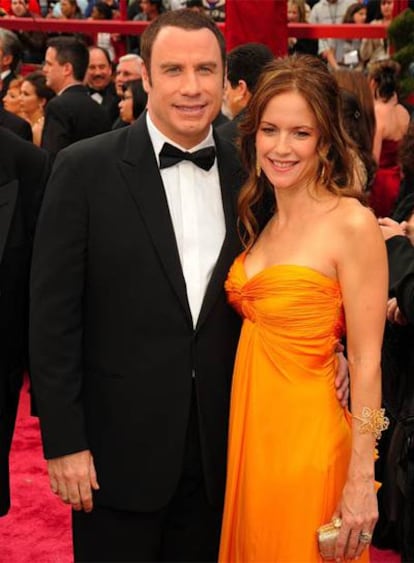 John Travolta y Kelly Preston