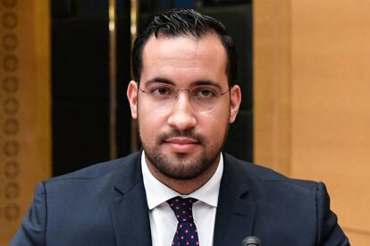 El exasesor de seguridad del Elíseo, Alexandre Benalla, en el Senado 