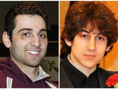 Los hermanos Tamerlan (izq) y Dzhokhar Tsarnaev.