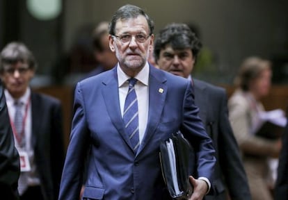 , a su llegada a la segunda jornada de la cumbre de jefes de Estado y Gobierno de la Unión Europea (UE) que se celebró en Bruselas (Bélgica), el viernes 25 de octubre