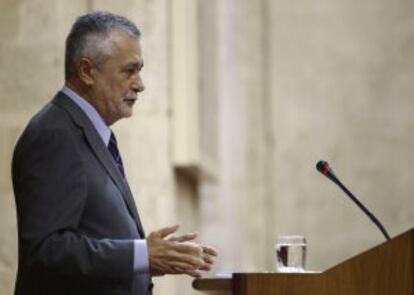 José Antonio Griñán en el debate del estado de la región en el Parlamento andaluz.