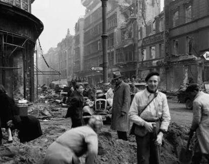 Imagen captada en 1945 en Berl&iacute;n.