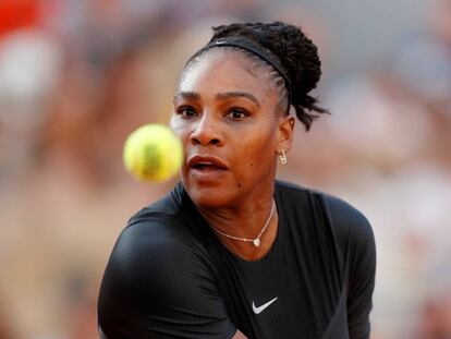 Serena Williams, durante un partido reciente en Roland Garros.