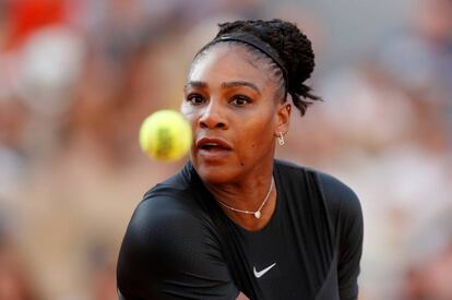 Serena Williams, durante un partido reciente en Roland Garros.