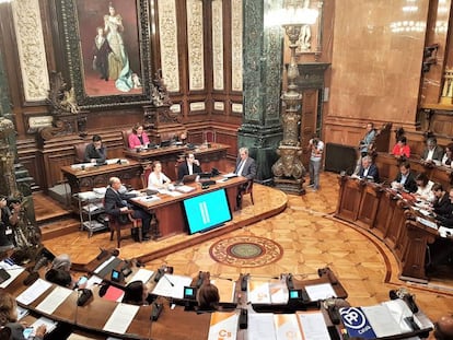 Una imagen, este viernes, del Salón de Plenos del Ayuntamiento.