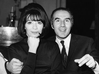 Juliette Gréco junto a su segundo marido, el actor Michel Piccoli.