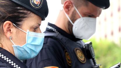 Agentes de la policía local de Valencia.