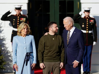 President Joe Biden welcomes Ukraine's President Volodymyr Zelenskyy at the White House