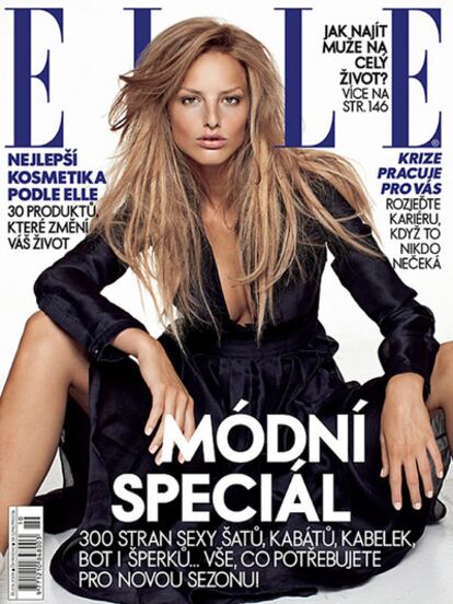 Michaela Kocianova en la portada de la edición checa de la revista <i>Elle</i> de octubre de 2009