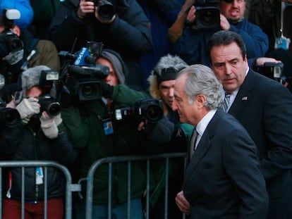 Bernard Madoff, a su llegada a la sede del tribunal federal de Nueva York.