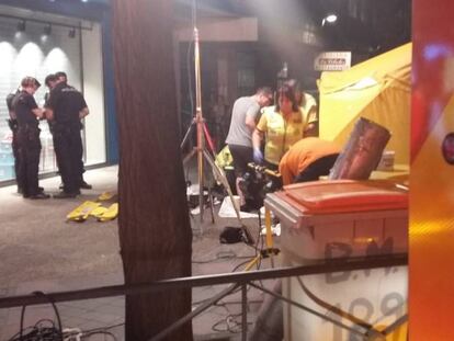 Los servicios de emergencias anoche en Tetu&aacute;n. 