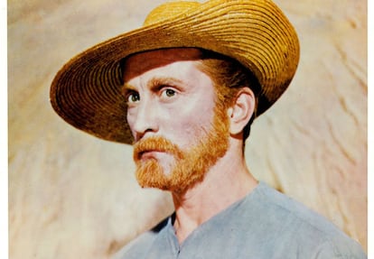 Kirk Douglas, en una escena de 'El loco del pelo rojo'.