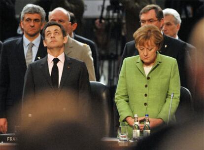 El presidente francés, Nicolas Sarkozy, y la canciller alemana, Angela Merkel.