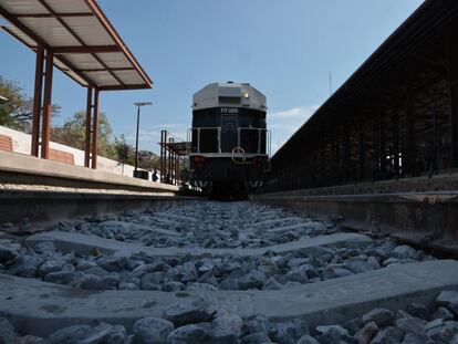 El tren Interoceánico, durante su inauguración en la ciudad de Salina Cruz (Oaxaca), el 22 de diciembre de 2023.