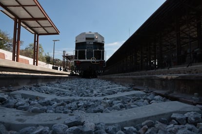 El tren Interoceánico, durante su inauguración en la ciudad de Salina Cruz (Oaxaca), el 22 de diciembre de 2023.