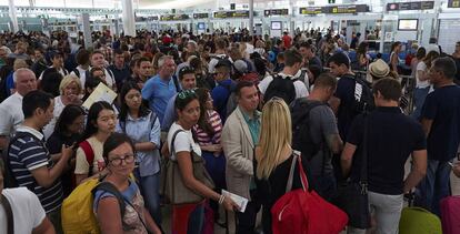 Colas en el Aeropuerto de El Prat