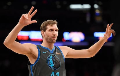 Nowitzki, en un reciente Knicks-Mavericks.