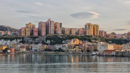 Vista de la ciudad de Porto Empedocle, en la provincia siciliana de Agrigento.