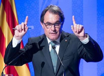 El president, Artur Mas, compareix en roda de premsa.