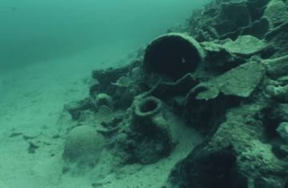 Restos arqueológicos en el golfo de Cádiz.