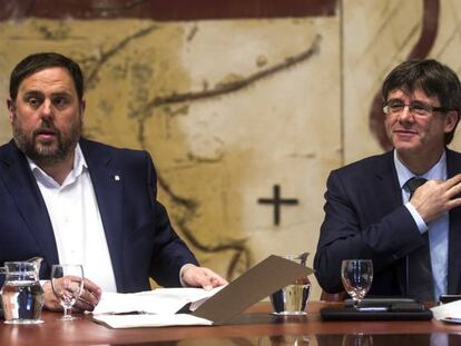 Oriol Junqueras i Carles Puigdemont.