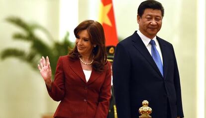 La presidenta argentina y su homólogo chino en Pekín en 2014.