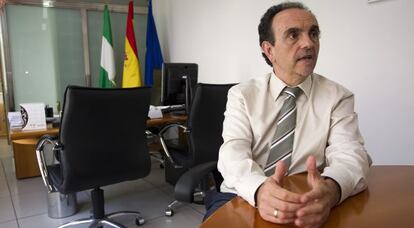 Rafael Rodríguez, en la sede de la empresa pública Turismo Andaluz, el pasado 27 de julio