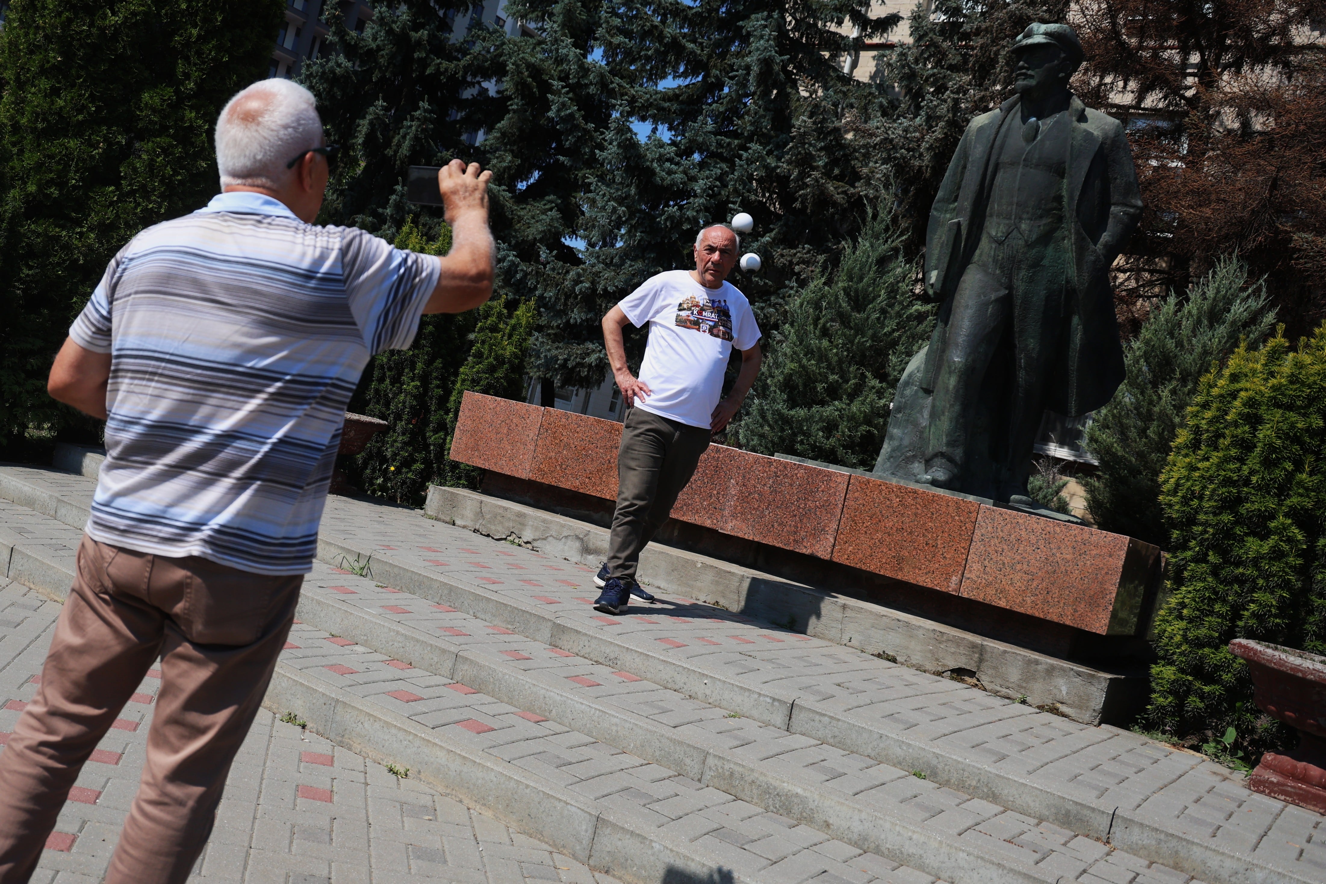 Estatua de Lenin en la avenida del mismo nombre en Comrat, capital de la región autónoma de Gagaúzia (Moldavia).