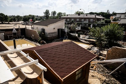 Casas destruidas en Villamanta, Madrid, tras el paso de la Dana. 