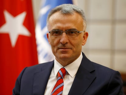 El gobernador saliente del banco central turco, Naci Agbal, en 2016.