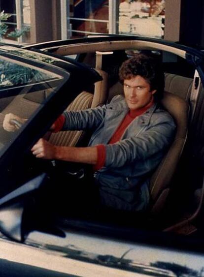 Imagen de la serie original, &#39;El coche fantástico&#39;, con David Hasselhoff.