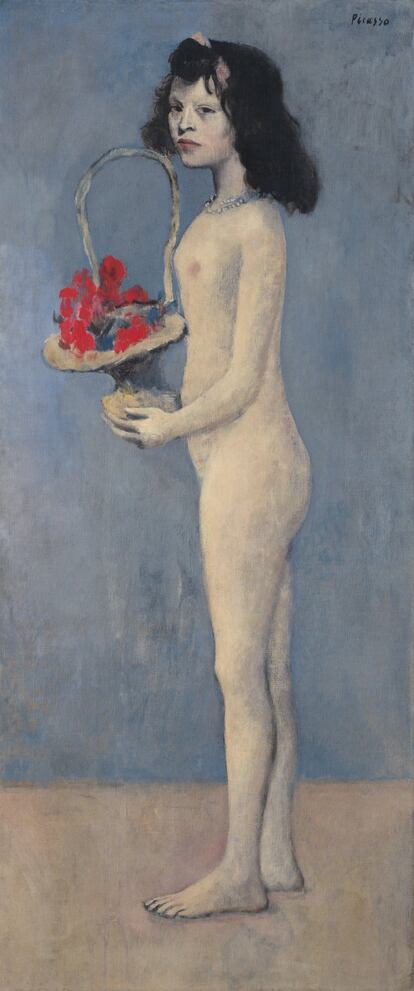 'Chica con cesta de flores', 1905.