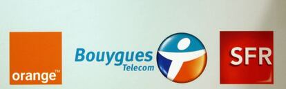 Logotipos de Orange, Bouygues Telecom y SFR.