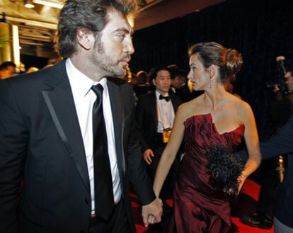 Javier Bardem y Penélope Cruz en la 82 ceremonia de entrega de los Oscar, el 7 de marzo de 2010