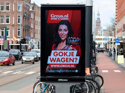 Publicidad del casino 'online' Circus, en Amsterdam.