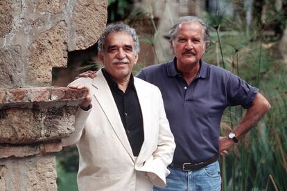 Guadalajara, México, 1994. Gabriel García Márquez y Carlos Fuentes.