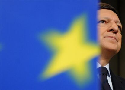 El presidente de la Comisión Europea, José Manuel Durao Barroso, durante una rueda de prensa en Bruselas.