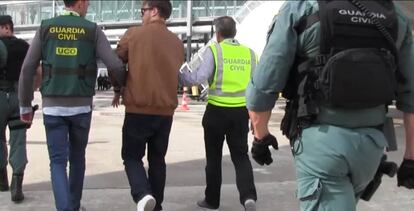 Patrick Gouveia, tras su detenci&oacute;n en el aeropuerto de Barajas.