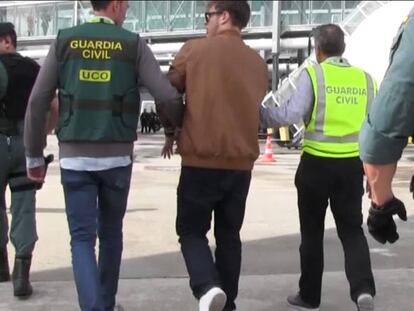 Patrick Gouveia, tras su detenci&oacute;n en el aeropuerto de Barajas.