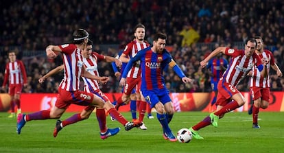 Messi, durante el partido.