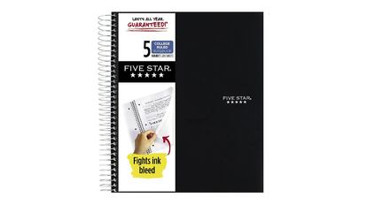 cuaderno espiral fivestar