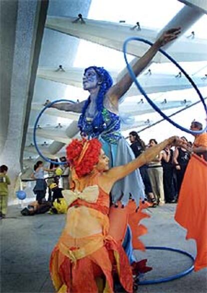 Fiesta akelarre en la Ciudad de las Artes y las Ciencias.