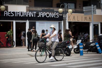 El paseo marítimo de Castelldefels (Barcelona) el 1 de junio.